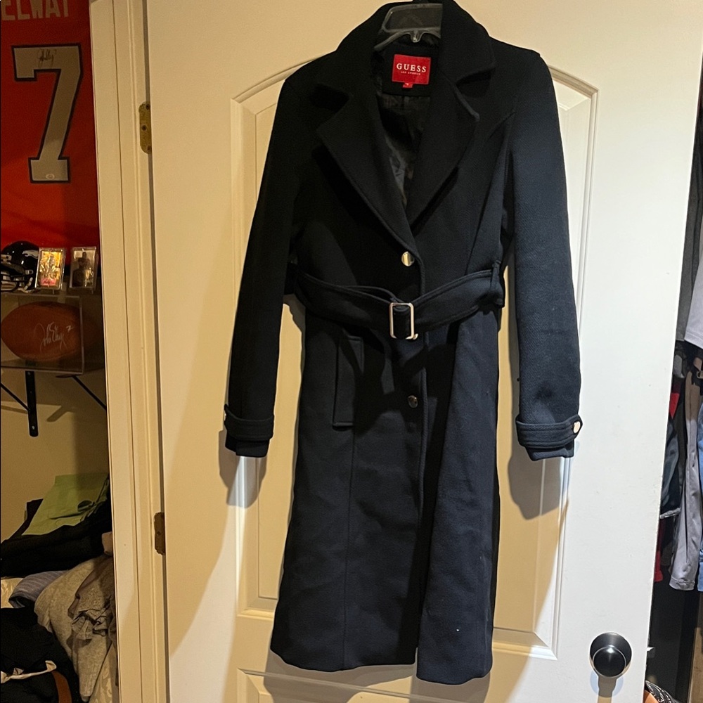 GUESS Elegant Black Trench Coat